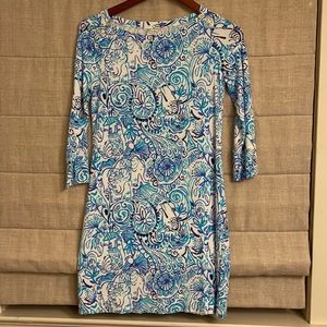 Lilly Pulitzer dress with elephant patterns